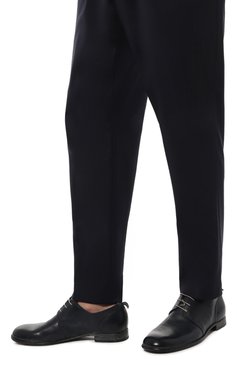 Мужские кожаные дерби MOMA темно-синего цвета, арт. 22405A-ARR | Фото 3 (Материал внутренний: Натуральная кожа; Материал сплава: Проставлено; Нос: Не проставлено; Стили: Классический)
