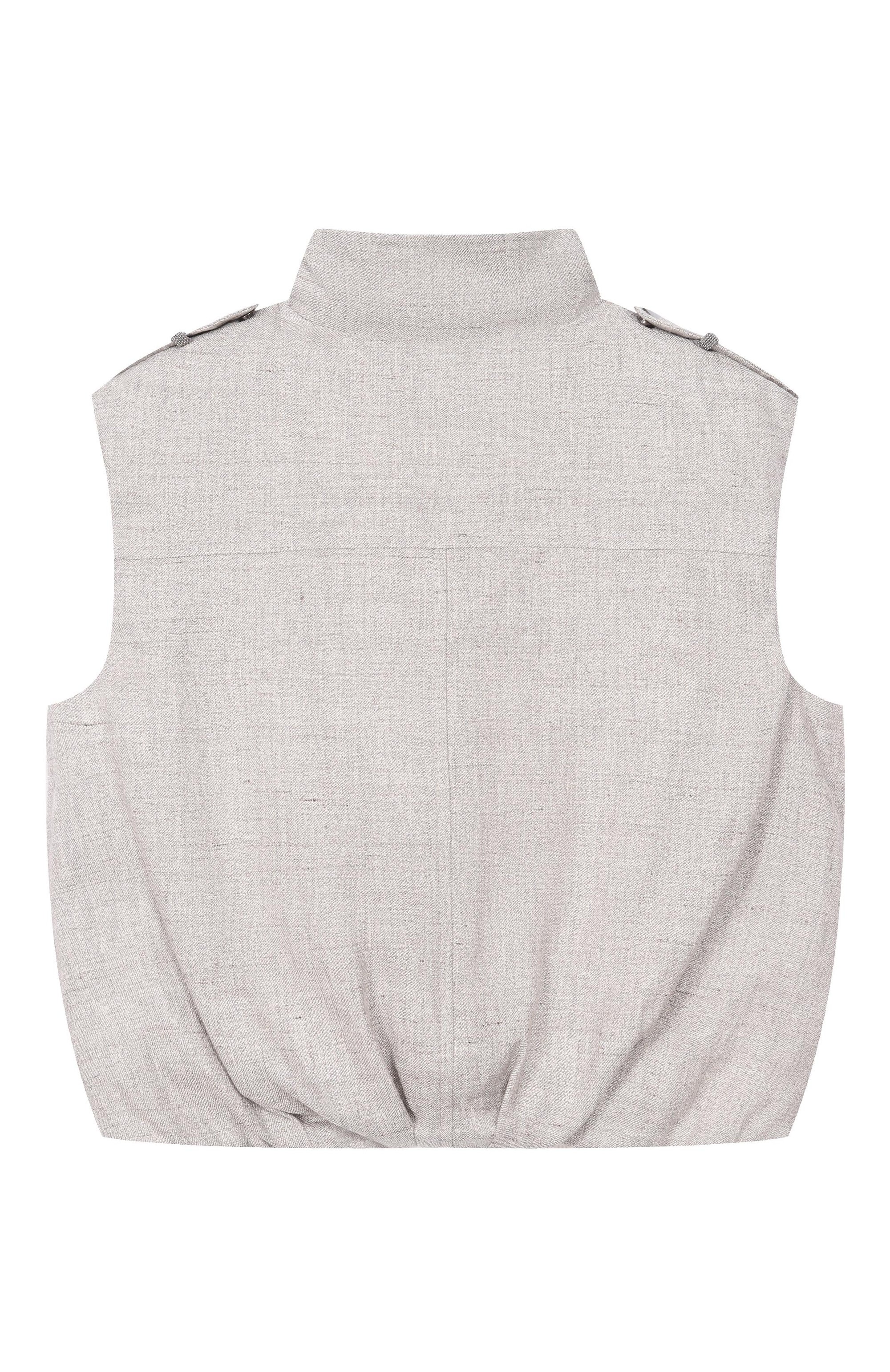 Льняной жилет BRUNELLO CUCINELLI, арт. BL104J032A, фото 2