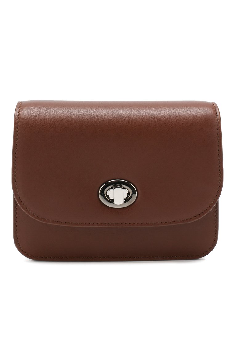 Женская поясная сумка flap pouch LORO PIANA коричневого цвета, арт. FAI7095 | Фото 1 (Материал: Натуральная кожа; Ремень/цепочка: На ремешке; Статус проверки: Проверено, Проверена категория; Размер: mini; Стили: Классический; Материал сплава: Проверено, Проставлено; Драгоценные камни: Проставлено)