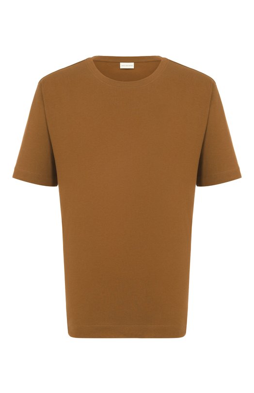 Хлопковая футболка Dries Van Noten 021100-2600-703 Коричневый 021100-2600-703