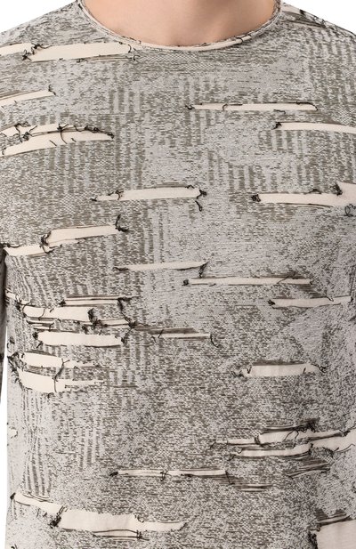 Хлопковый лонгслив DIESEL светло-серого цвета по цене 47700 руб., арт. A18119/0AFBV, фото 5 Хлопковый лонгслив DIESEL, арт. A18119/0AFBV, фото 5