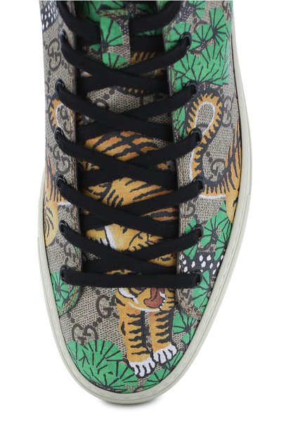 Высокие кеды с принтом gucci bengal GUCCI, арт. 451212/K6D30, фото 5