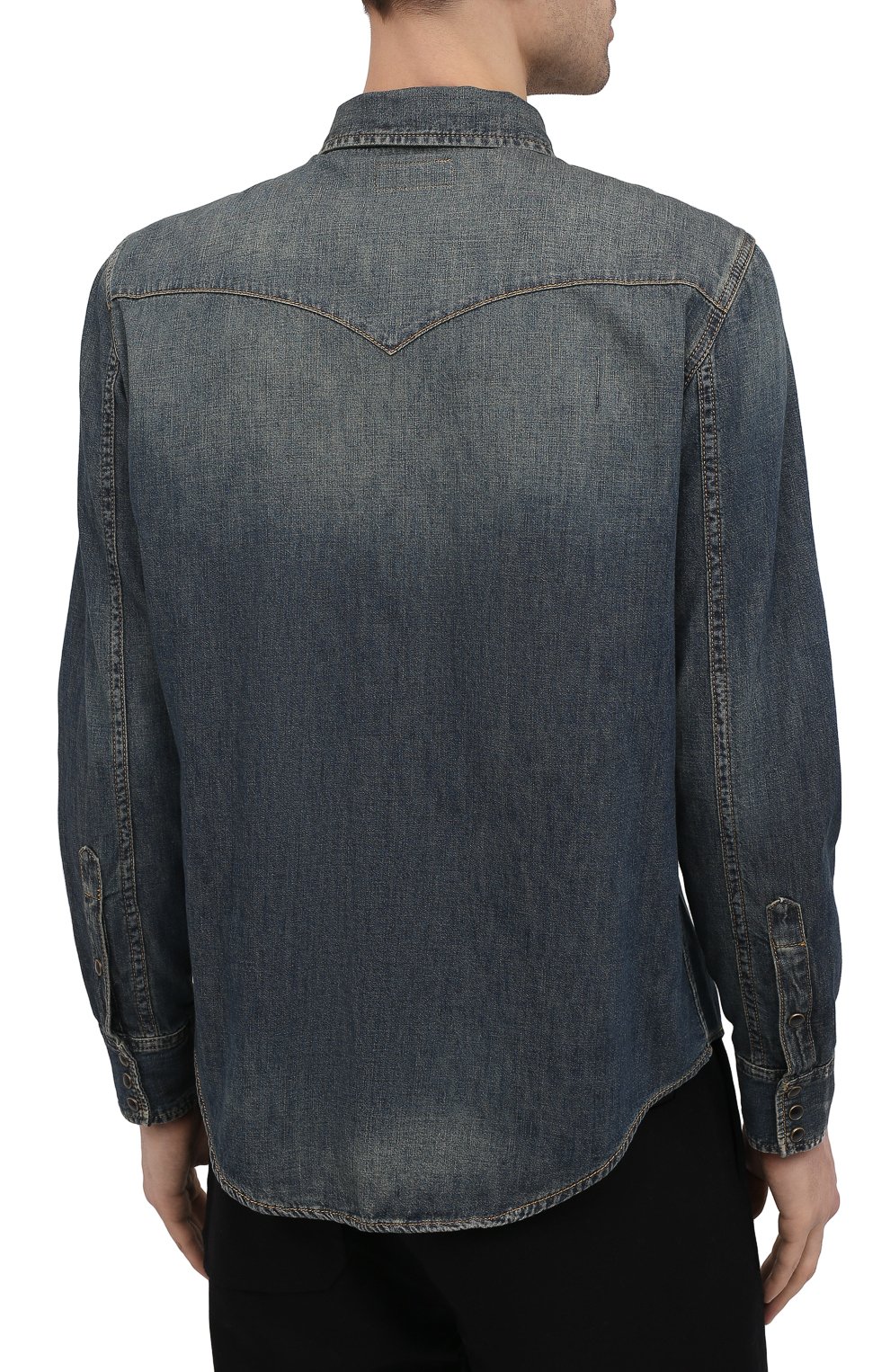 Джинсовая рубашка SAINT LAURENT, арт. 597059/Y880U, фото 4