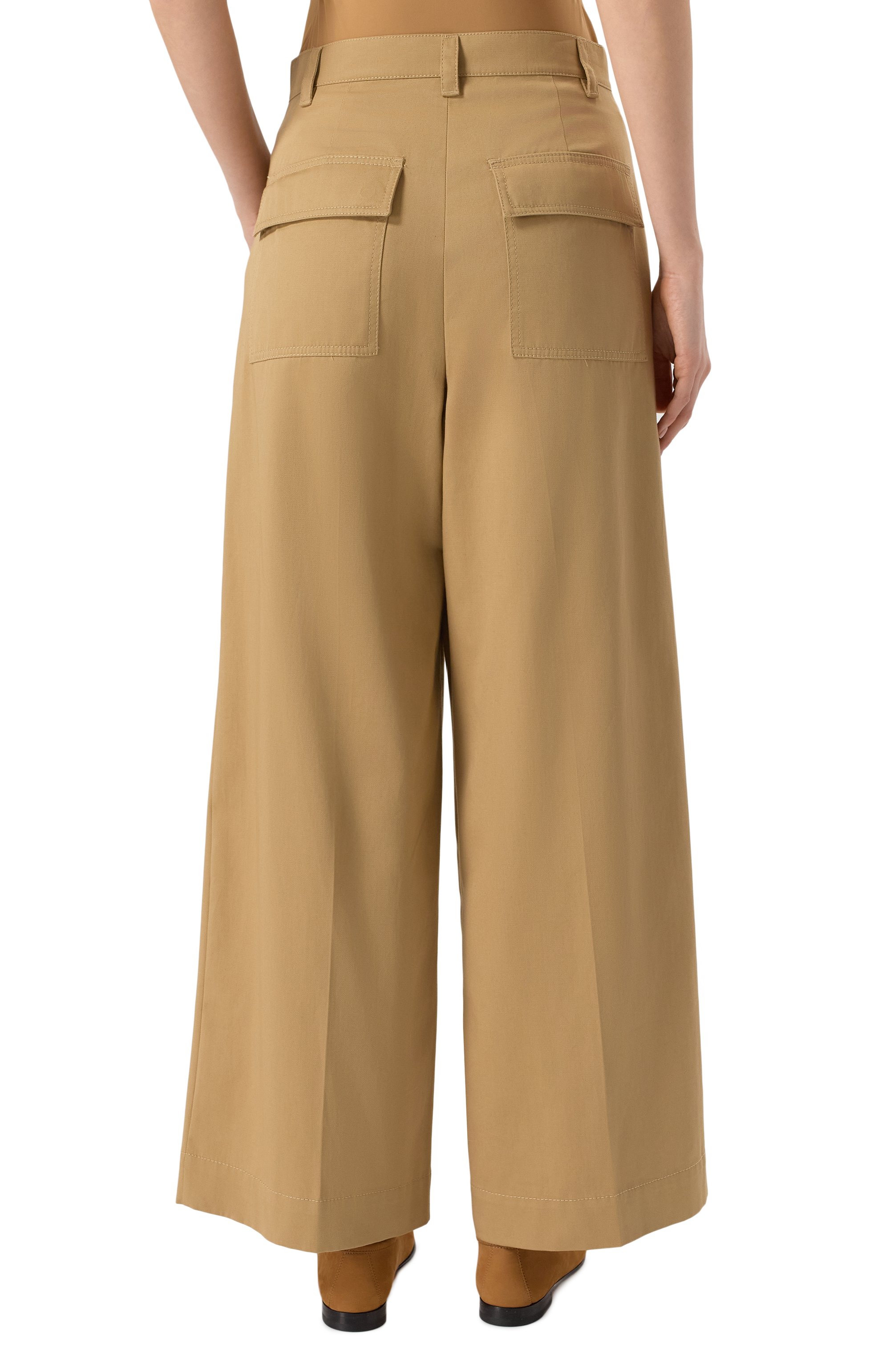 Хлопковые брюки WEEKEND MAX MARA, арт. NEBBIE, фото 4