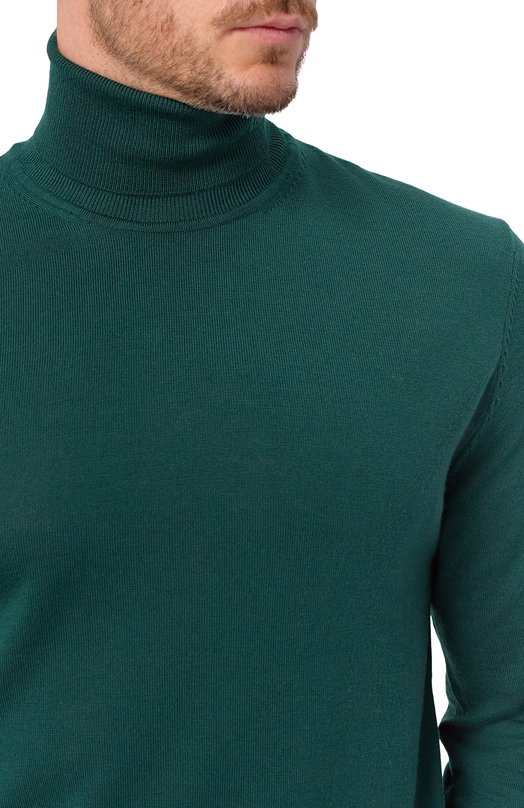 Шерстяная водолазка HUGO 50474174 Зелёный  50474174 Фото 5