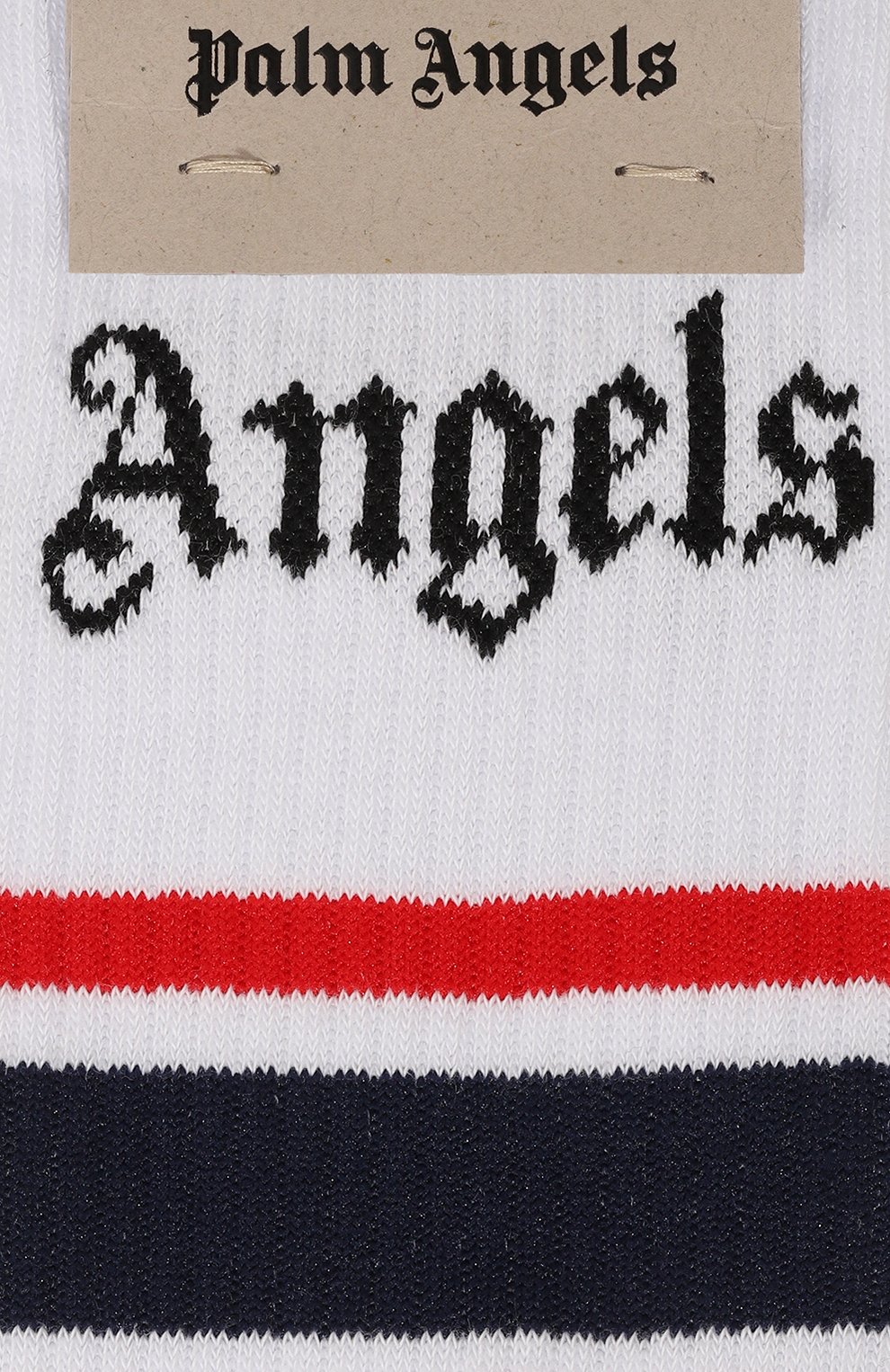Хлопковые носки PALM ANGELS белого цвета по цене 6985 руб., арт. PMRA001F24FAB004, фото 2 Хлопковые носки PALM ANGELS, арт. PMRA001F24FAB004, фото 2
