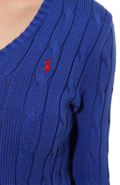 Хлопковый пуловер POLO RALPH LAUREN синего цвета по цене 25750 руб., арт. 211891641, фото 5 Хлопковый пуловер POLO RALPH LAUREN, арт. 211891641, фото 5