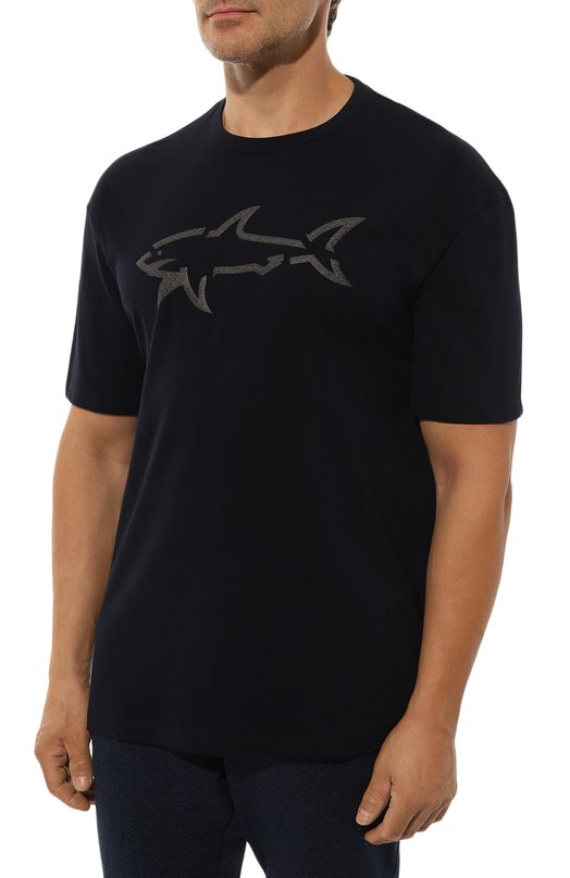 Хлопковая футболка Paul&Shark 14311653/011 Синий  14311653/011 Фото 3