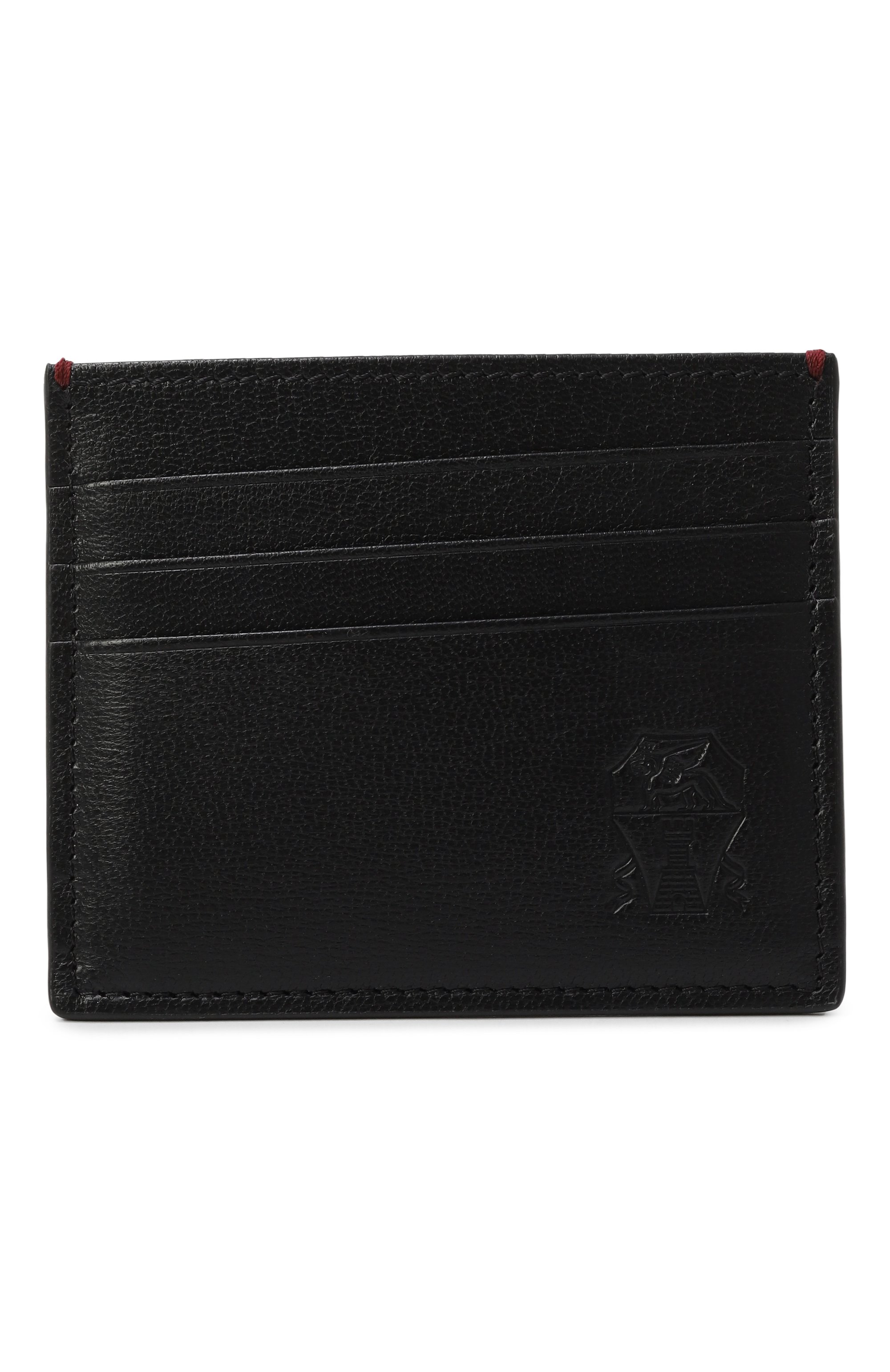 Кожаный футляр для кредитных карт BRUNELLO CUCINELLI черного цвета по цене 39950 руб., арт. MWRLBU434, фото 1 Кожаный футляр для кредитных карт BRUNELLO CUCINELLI, арт. MWRLBU434, фото 1