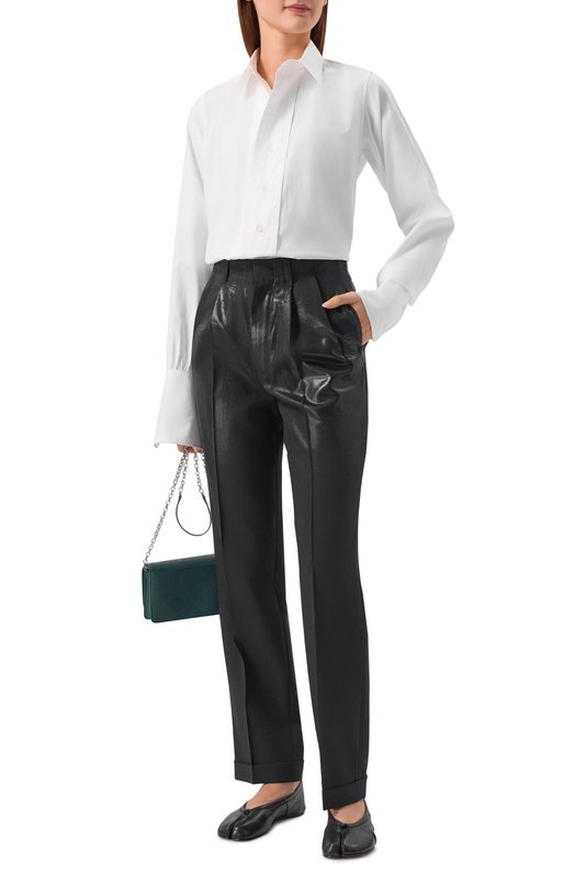 Шерстяные брюки Maison Margiela S51KA0614/M35745 Чёрный  S51KA0614/M35745 Фото 2