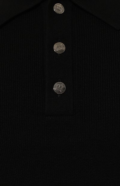 Шерстяное поло BALMAIN черного цвета по цене 94150 руб., арт. DH1GB066/KE93, фото 5 Шерстяное поло BALMAIN, арт. DH1GB066/KE93, фото 5