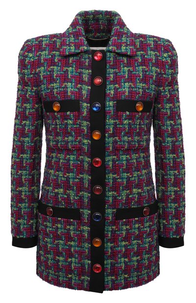 Женский шерстяной жакет SAINT LAURENT, арт. 675845/Y7D64