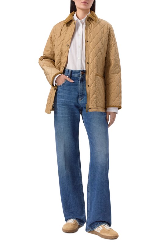 Замшевые кеды Swan Balmain GN1VI735/LACS Бежевый  GN1VI735/LACS Фото 3