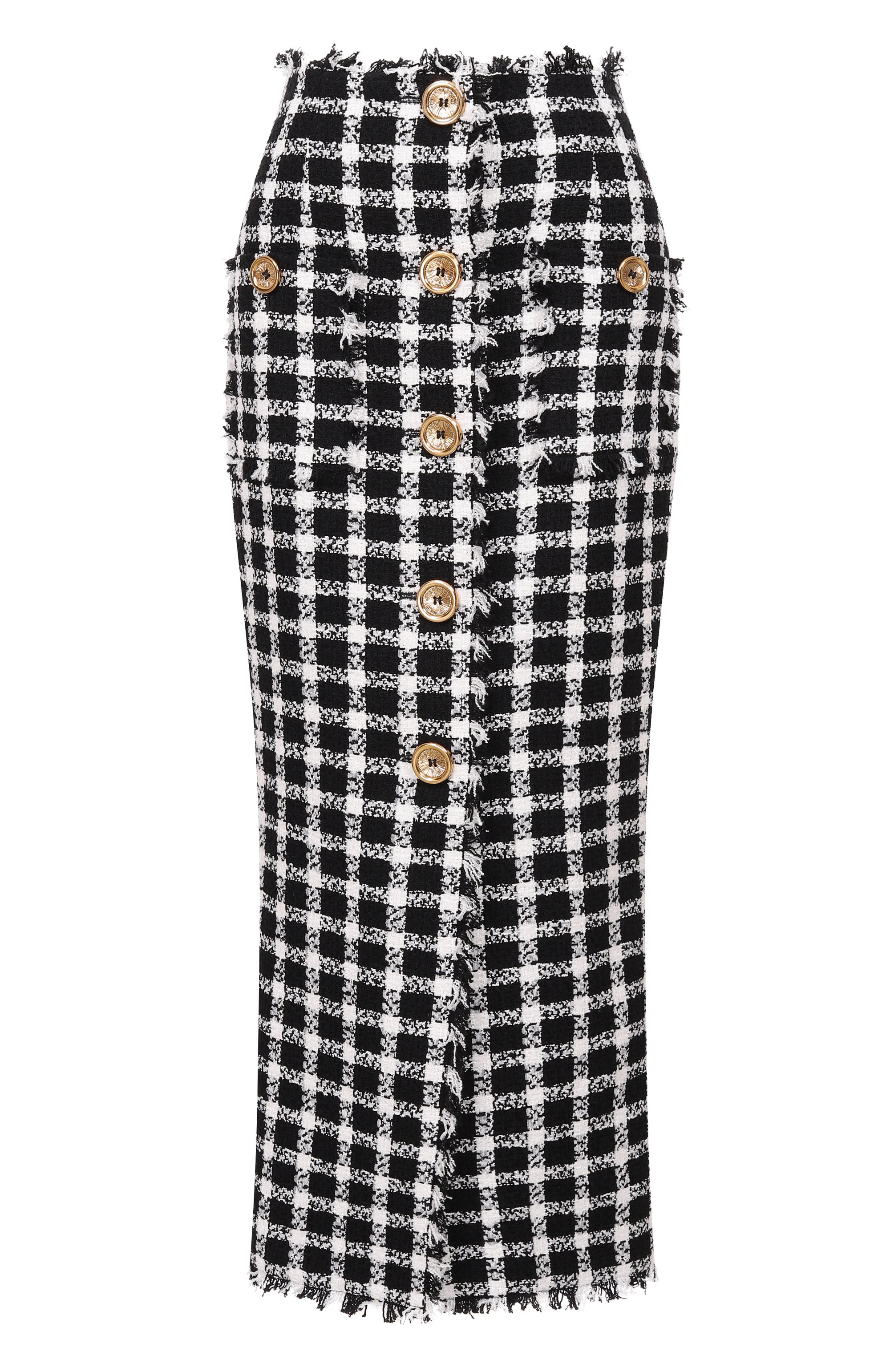 Твидовая юбка BALMAIN, арт. GF1LE690/CG47, фото 1