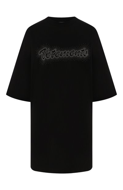 Женская хлопковая футболка VETEMENTS, арт. SS20TR420 1612/W/BLACK