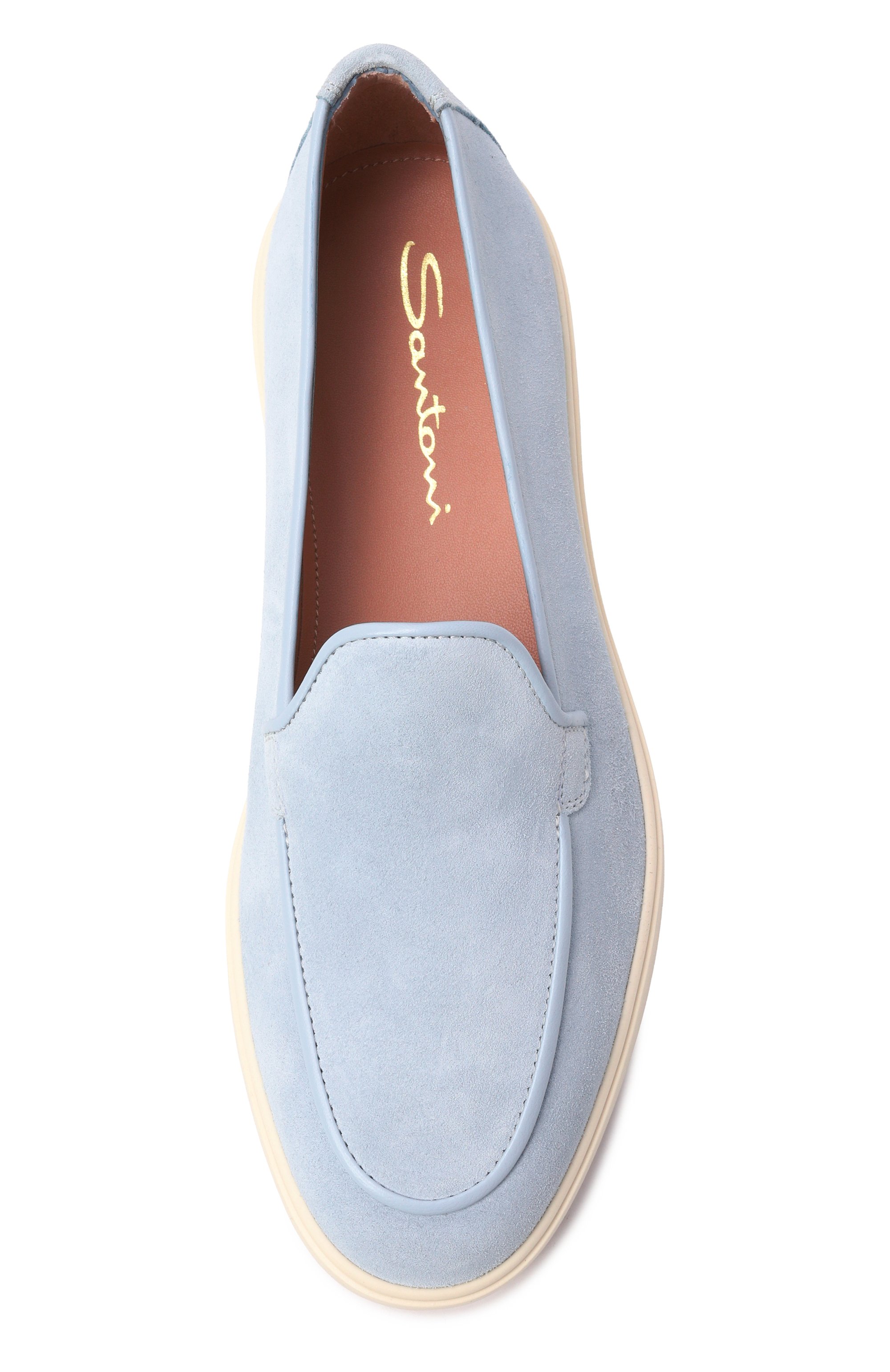 Замшевые лоферы SANTONI, арт. WUYG72027TISN0RB, фото 6