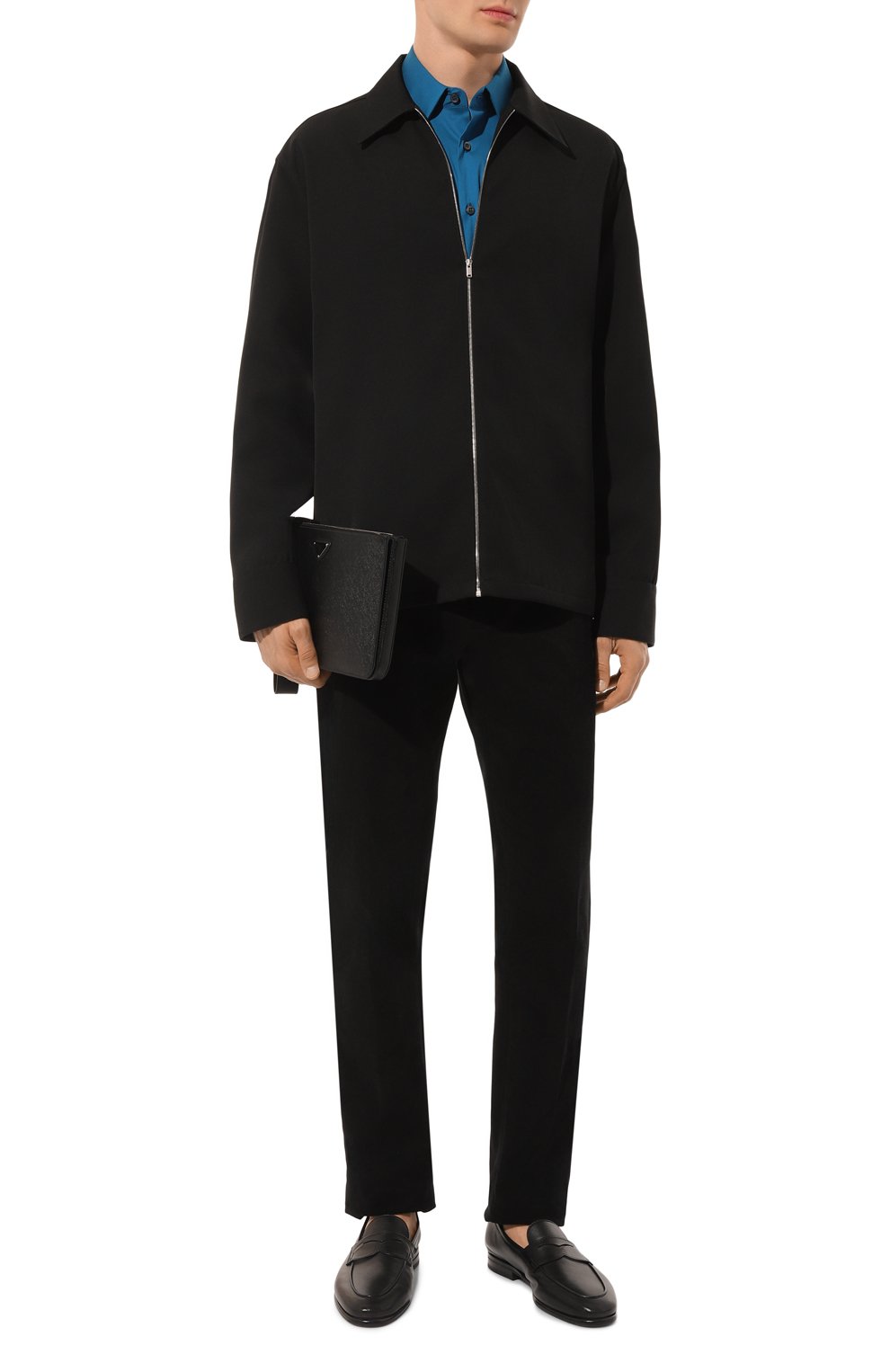 Хлопковая рубашка PRADA, арт. UCM608-F62-F0136, фото 2