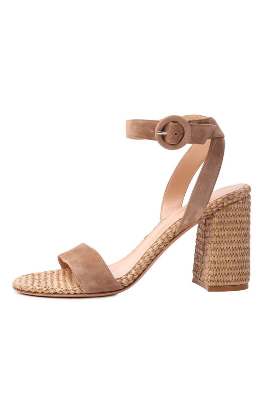 Замшевые босоножки Luana Gianvito Rossi G32469.85RIC.CBLCMNA Бежевый  G32469.85RIC.CBLCMNA Фото 4