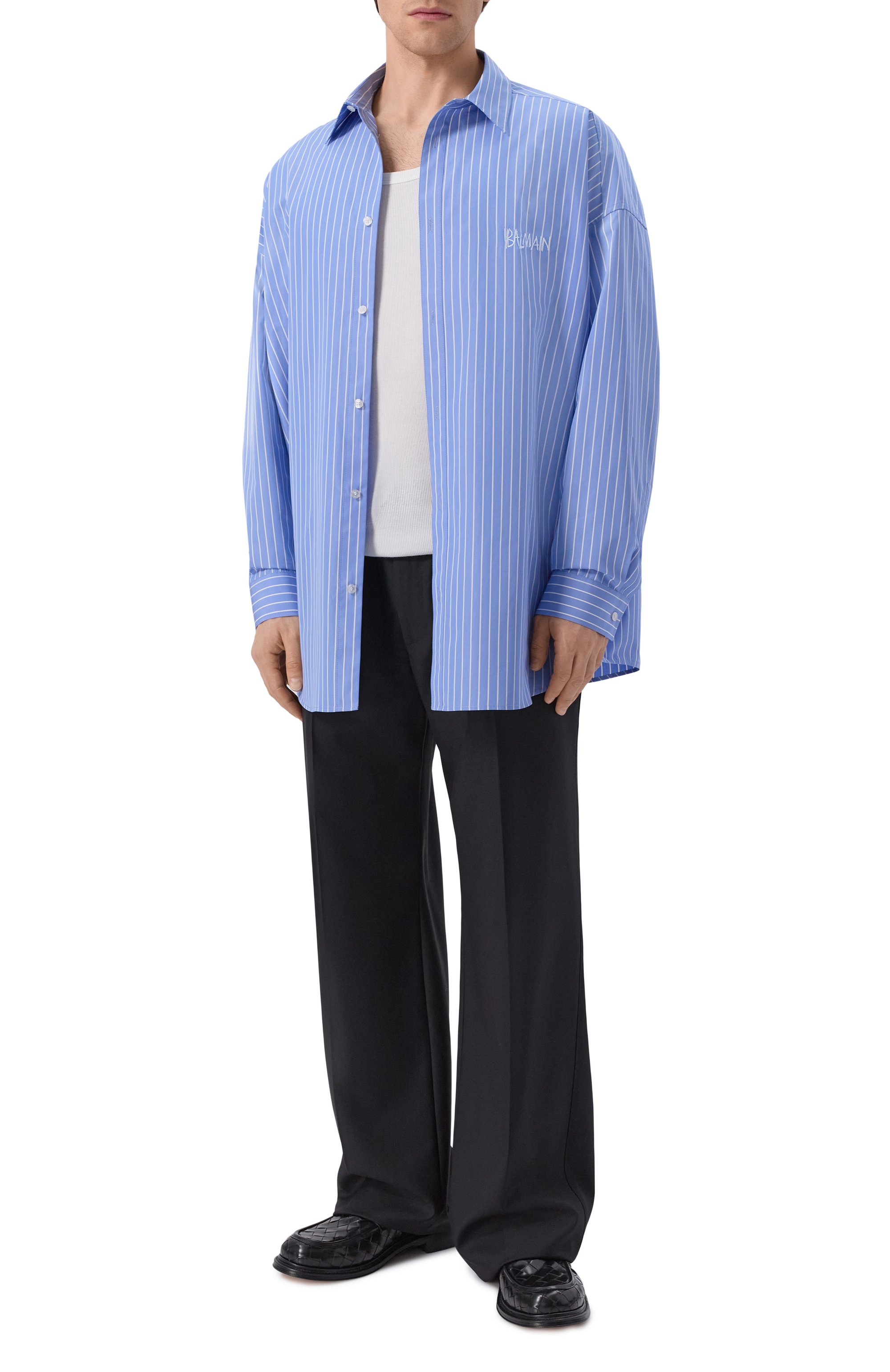 Хлопковая рубашка BALMAIN, арт. GH1HS500/CG37, фото 2