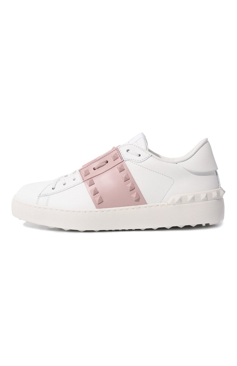 Женские кожаные кеды rockstud entitled VALENTINO белого цвета, арт. 3W0S0A01/LTU | Фото 4 (Подошва: Платформа; Материал внутренний: Натуральная кожа; Материал утеплителя: Без утеплителя; Стили: Кэжуэл; Материал внешний: Натуральная кожа; Кросс-КТ: Низкие)