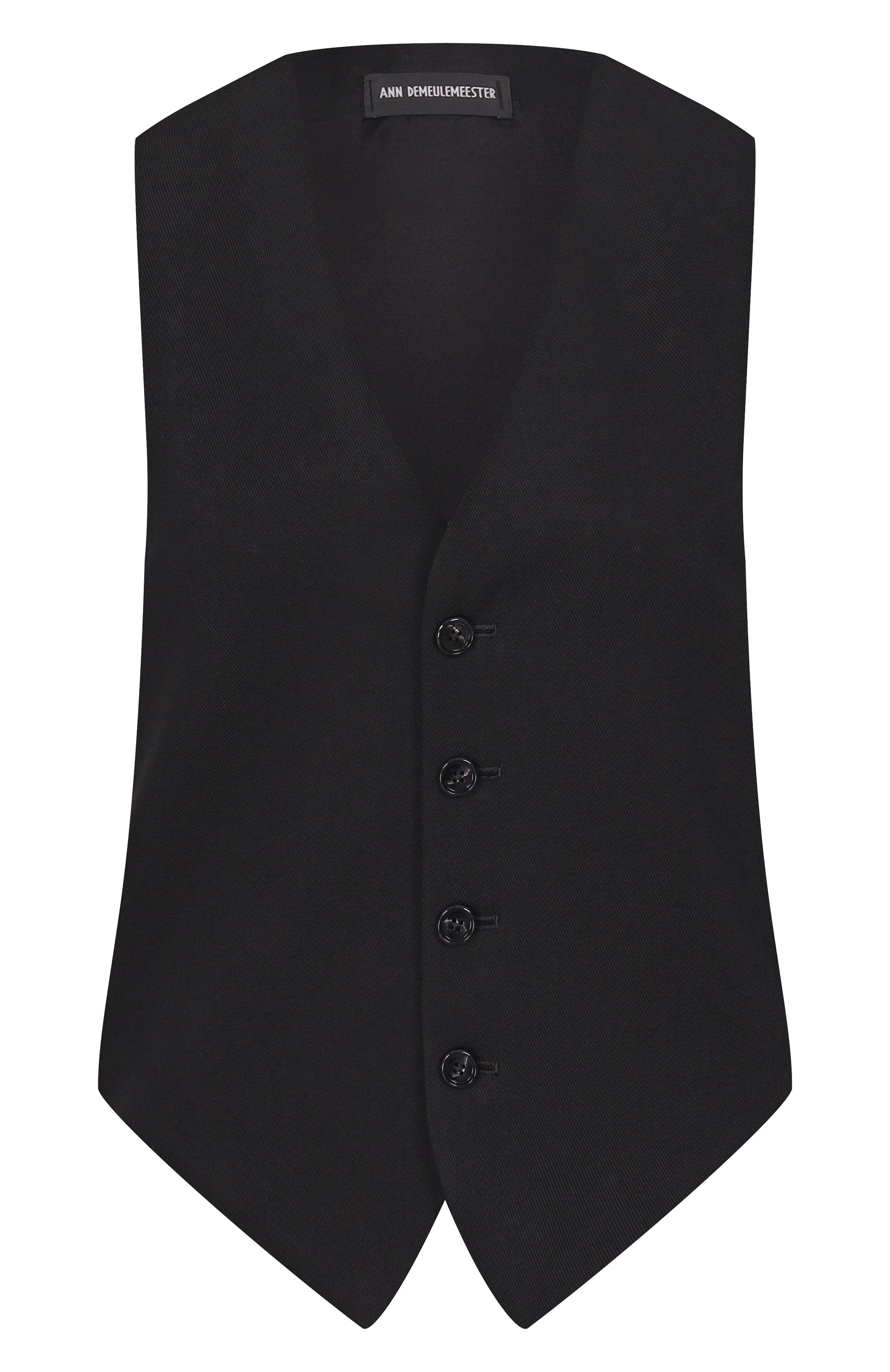 Хлопковый жилет ANN DEMEULEMEESTER черного цвета по цене 98850 руб., арт. B0013555/FA696, фото 1 Хлопковый жилет ANN DEMEULEMEESTER, арт. B0013555/FA696, фото 1