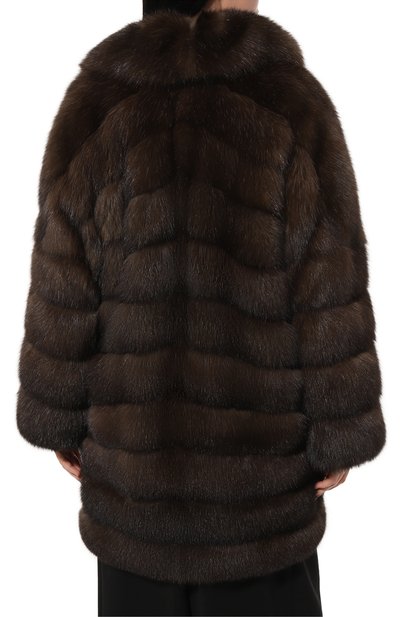 Шуба из меха соболя VICTORIA KUSENKOVA темно-коричневого цвета по цене 3982000 руб., арт. 723500004635, фото 4 Шуба из меха соболя VICTORIA KUSENKOVA, арт. 723500004635, фото 4