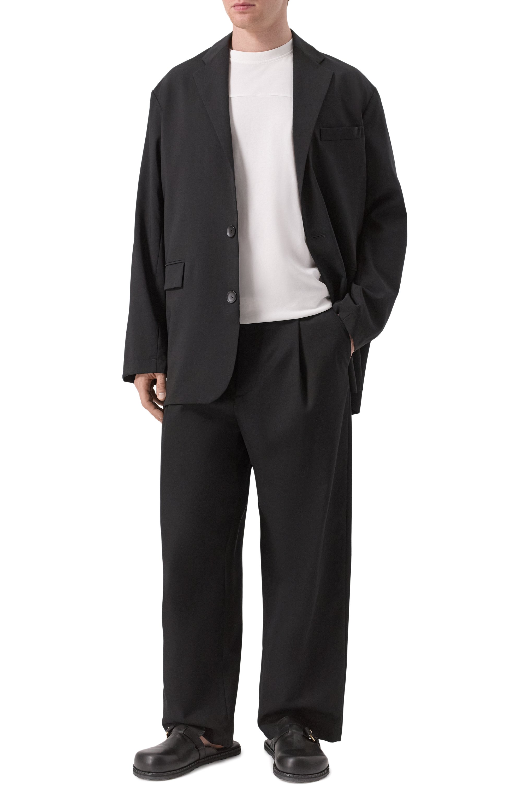 Однобортный пиджак ANDREA YA'AQOV черного цвета по цене 87550 руб., арт. 25MITH40, фото 3 Однобортный пиджак ANDREA YA'AQOV, арт. 25MITH40, фото 3