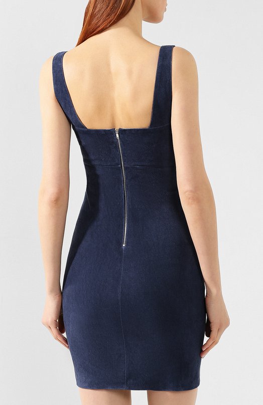 Кожаное платье Jitrois Синий, фото 4