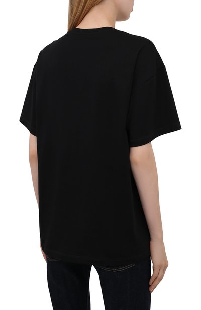 Хлопковая футболка GIORGIO ARMANI черного цвета по цене 42350 руб., арт. 6KAM79/AJMCZ, фото 4 Хлопковая футболка GIORGIO ARMANI, арт. 6KAM79/AJMCZ, фото 4