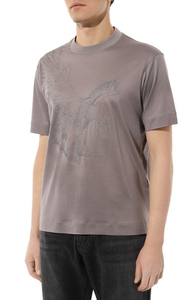 Футболка из лиоцелла и хлопка EMPORIO ARMANI, арт. 6D1TF2/1J0SZ, фото 3