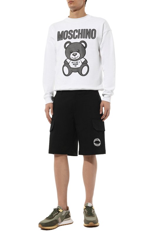 Хлопковый свитшот Moschino Белый, фото 2