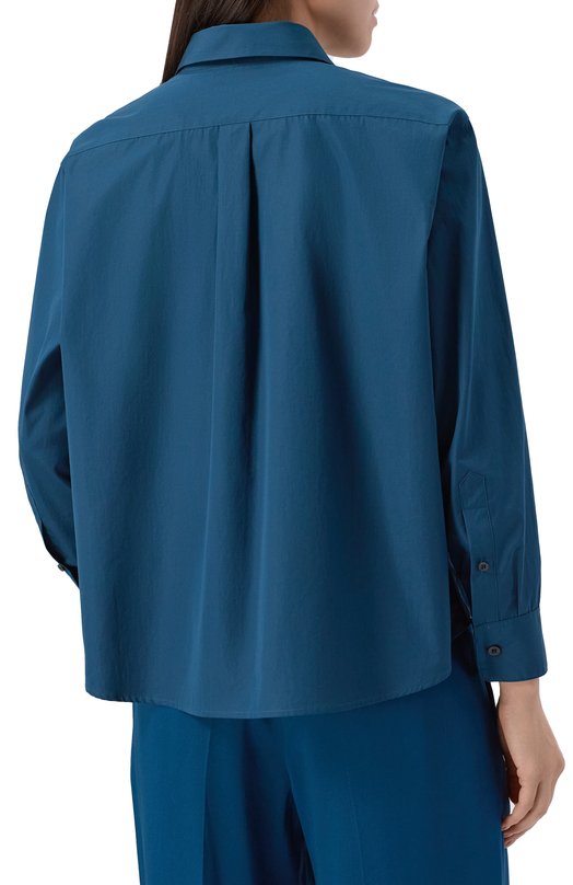 Хлопковая рубашка Dries Van Noten 252-010701-2240 Синий  252-010701-2240 Фото 4
