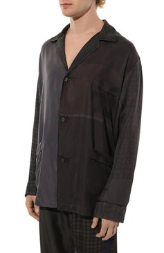 Мужская шелковая пижама BRIONI разноцветного цвета, арт. NBP40L/P106M | Фото 3 (Материал внешний: Шелк; Материал сплава: Проставлено; Длина (для топов): Стандартные; Рукава: Длинные; Драгоценные камни: Проставлено; Длина (брюки, джинсы): Стандартные; Кросс-КТ: домашняя одежда)
