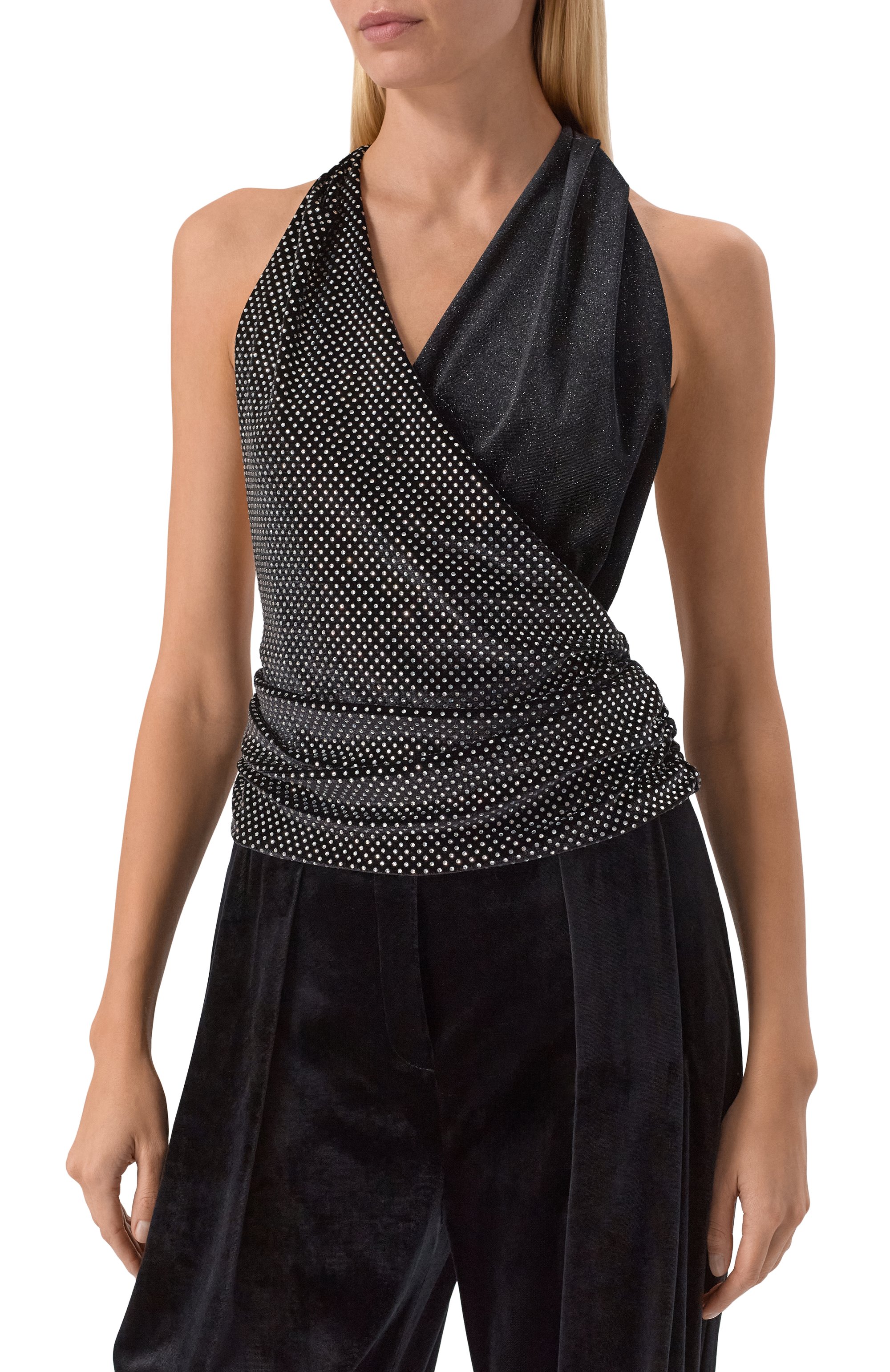 Топ с отделкой стразами BALMAIN, арт. FF1AG715/MH23, фото 3