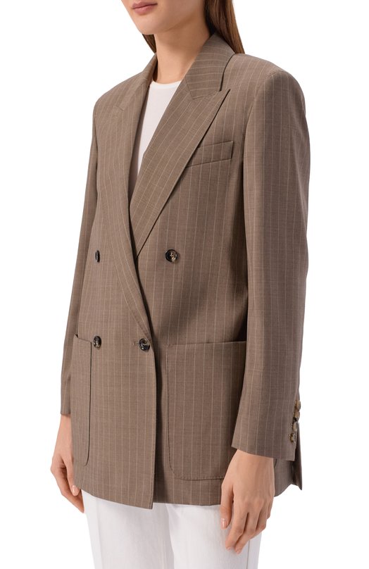 Шерстяной жакет Max Mara MXMACCIAI0 Бежевый  MXMACCIAI0 Фото 3