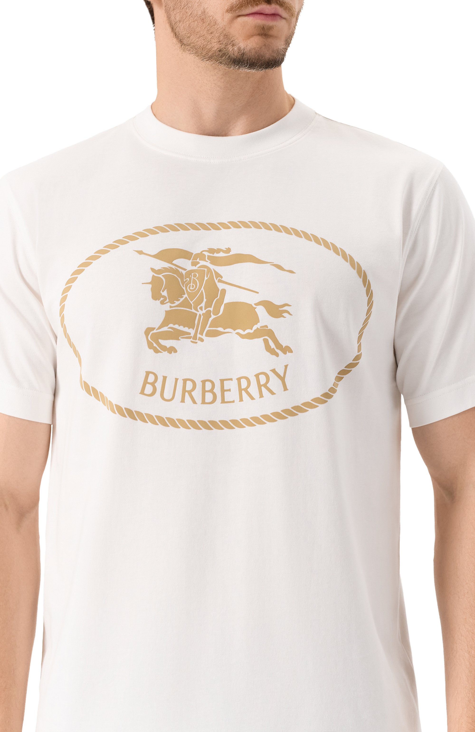 Хлопковая футболка BURBERRY, арт. 8110112, фото 5