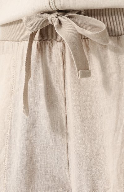 Льняные укороченные брюки с эластичным поясом DEHA, арт. B74337, фото 5