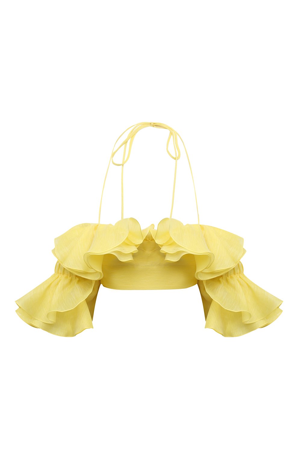 Топ изо льна и шелка YVON желтого цвета по цене 23600 руб., арт. 0 240141, фото 1 Топ изо льна и шелка YVON, арт. 0 240141, фото 1