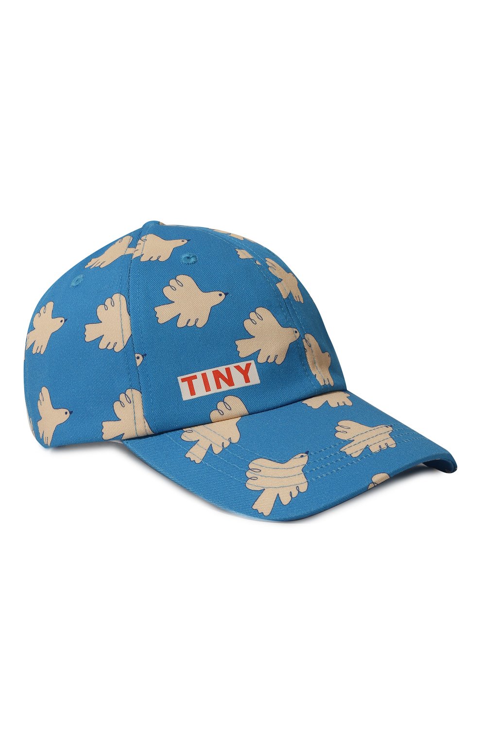 Хлопковая бейсболка TINYCOTTONS синего цвета по цене 7600 руб., арт. SS24-353, фото 1 Хлопковая бейсболка TINYCOTTONS, арт. SS24-353, фото 1