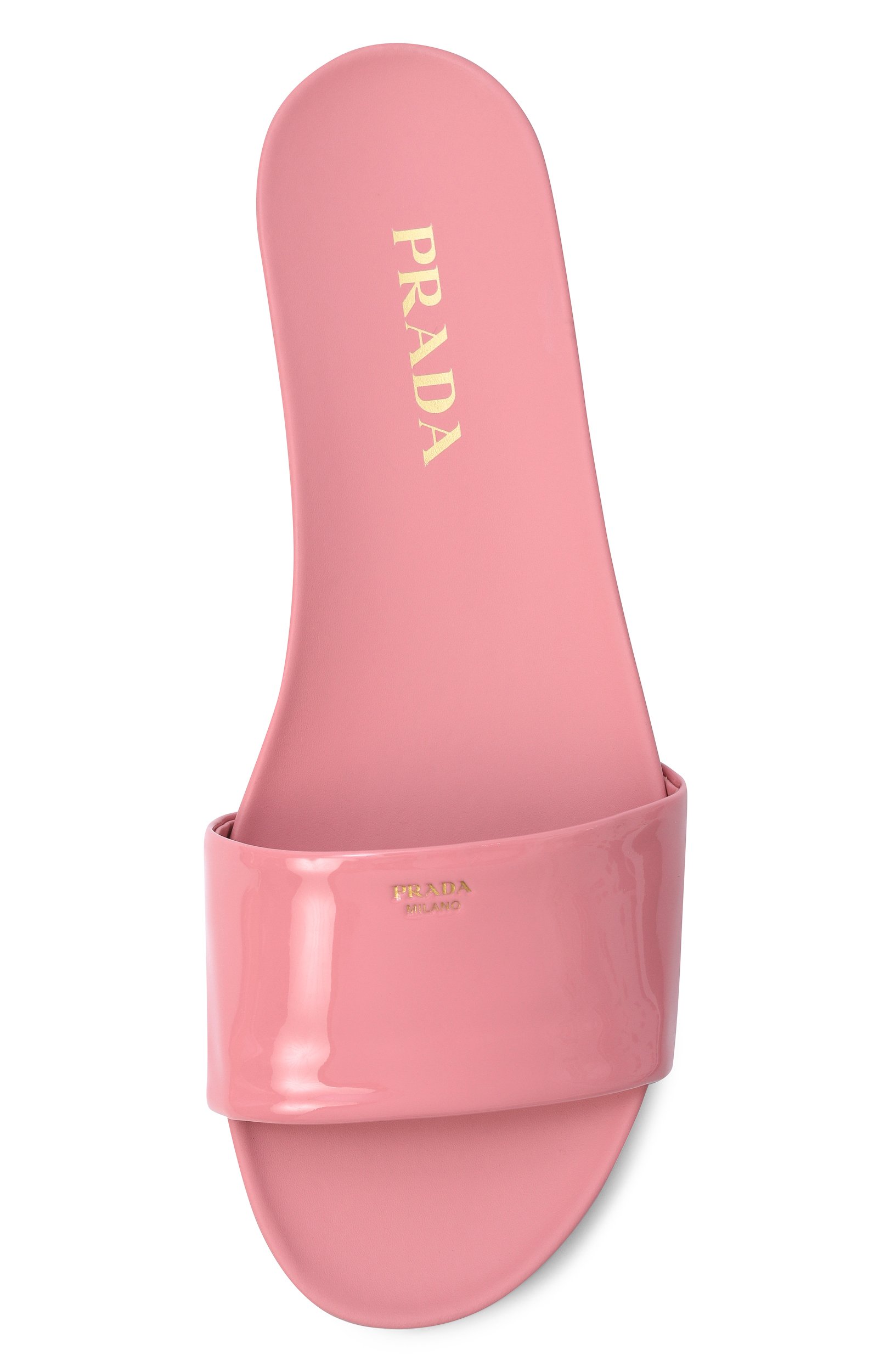 Лакированные шлепанцы PRADA розового цвета по цене 93550 руб., арт. 1XX798/069, фото 6 Лакированные шлепанцы PRADA, арт. 1XX798/069, фото 6
