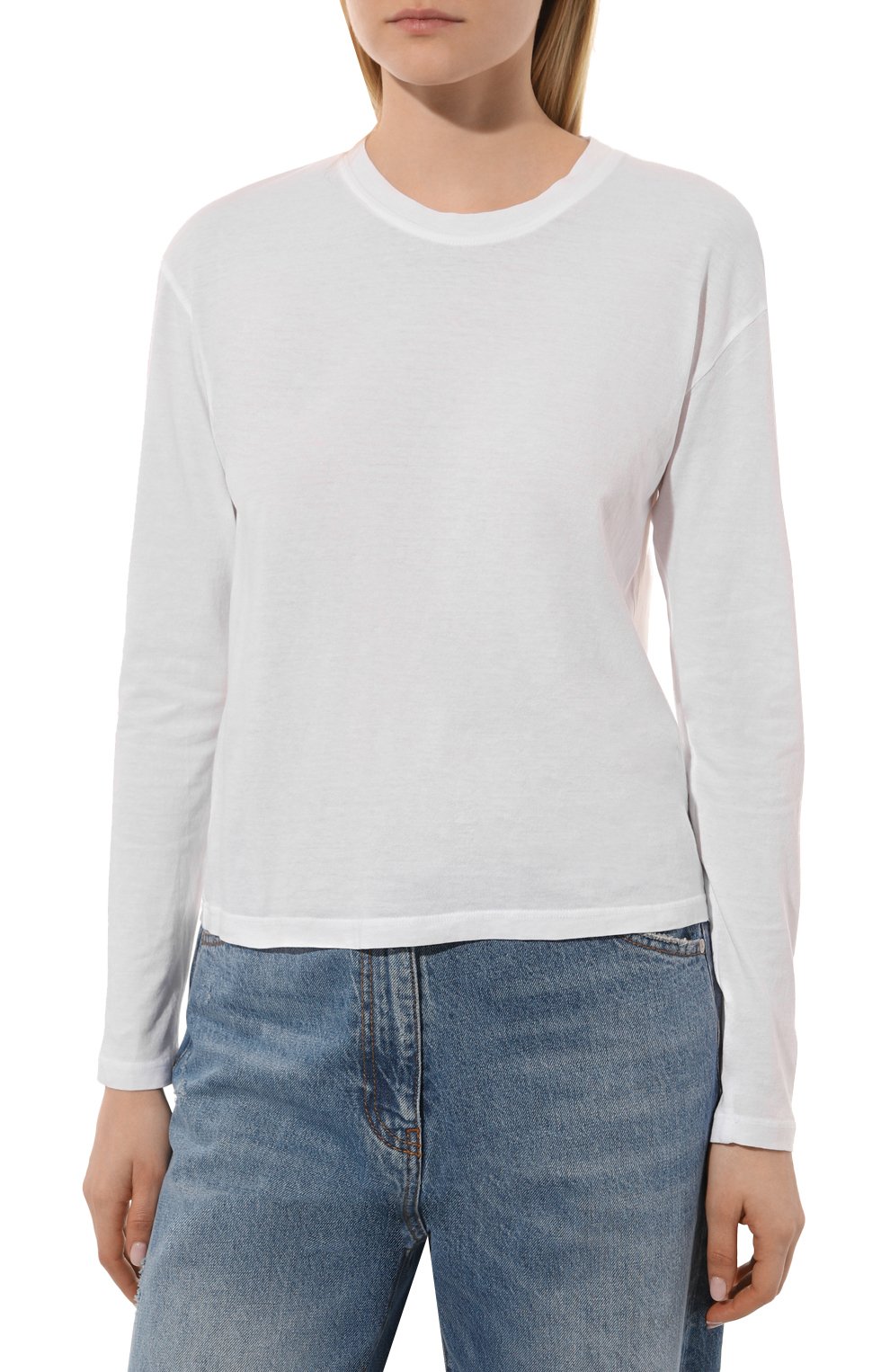 Хлопковый лонгслив JAMES PERSE белого цвета по цене 17050 руб., арт. WLJ3113/WHT, фото 3 Хлопковый лонгслив JAMES PERSE, арт. WLJ3113/WHT, фото 3