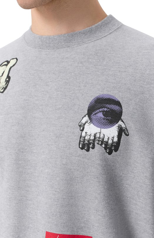 Хлопковый свитшот Undercover UP1F4809 Серый  UP1F4809 Фото 5