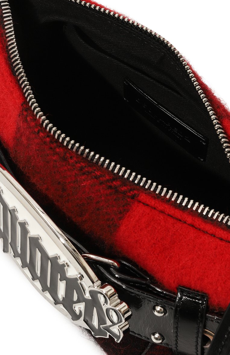 Женская сумка gothic DSQUARED2 красного цвета, арт. SDW0064/01WC0025 | Фото 5 (Размер: medium; Материал: Текстиль, Натуральная кожа)