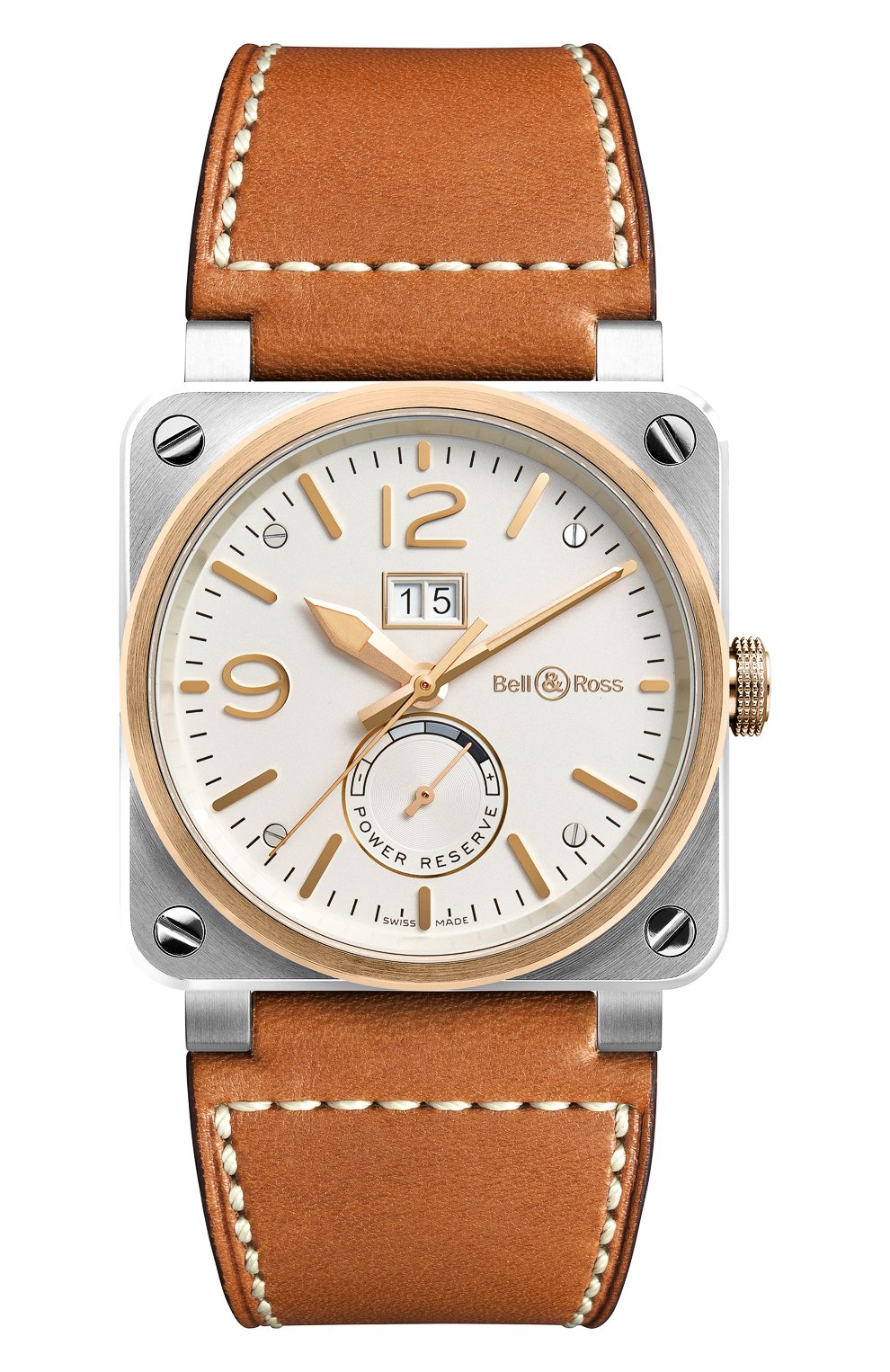 Часы steel & rose gold BELL AND ROSS бесцветного цвета по цене 949000 руб., арт. BR0390-BICOLOR, фото 1 Часы steel & rose gold BELL AND ROSS, арт. BR0390-BICOLOR, фото 1