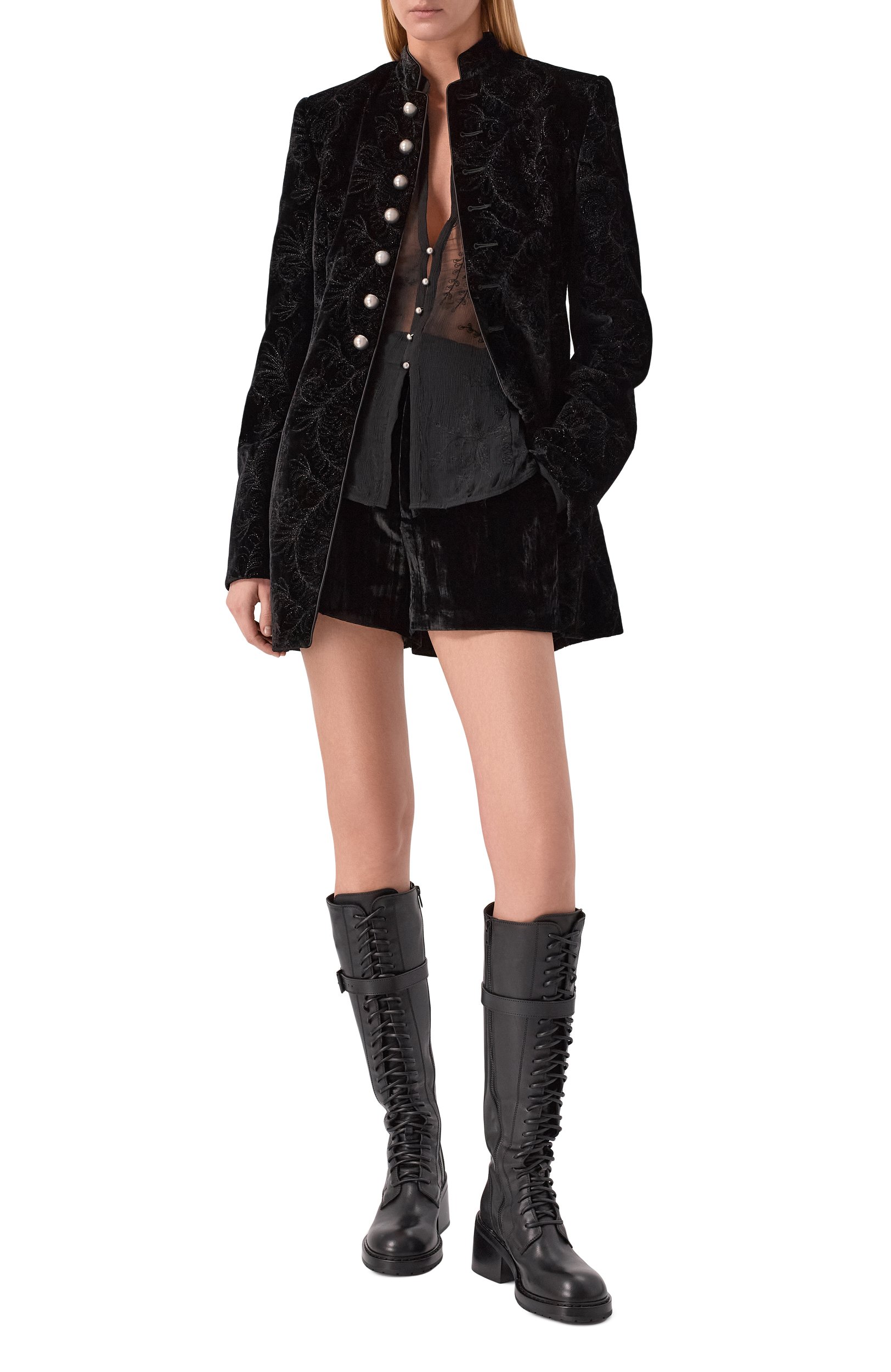Жакет из вискозы и шелка ANN DEMEULEMEESTER, арт. B0014267/FA753, фото 2