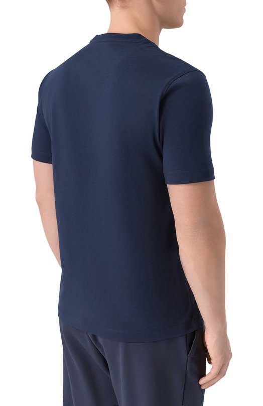 Хлопковая футболка Aeronautica Militare TS1580UJ00372_001 Синий  TS1580UJ00372_001 Фото 4