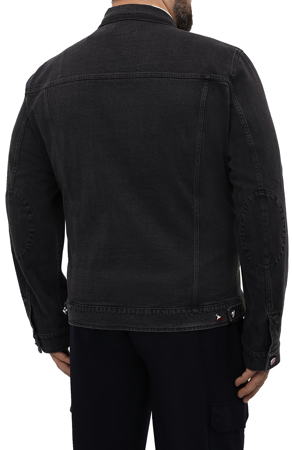 Джинсовая куртка KITON темно-серого цвета по цене 425500 руб., арт. UW1072V0804A/60-68, фото 4 Джинсовая куртка KITON, арт. UW1072V0804A/60-68, фото 4