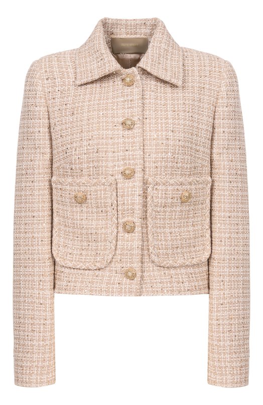 Твидовый жакет Elie Saab J0140NR26/TW008 Бежевый J0140NR26/TW008
