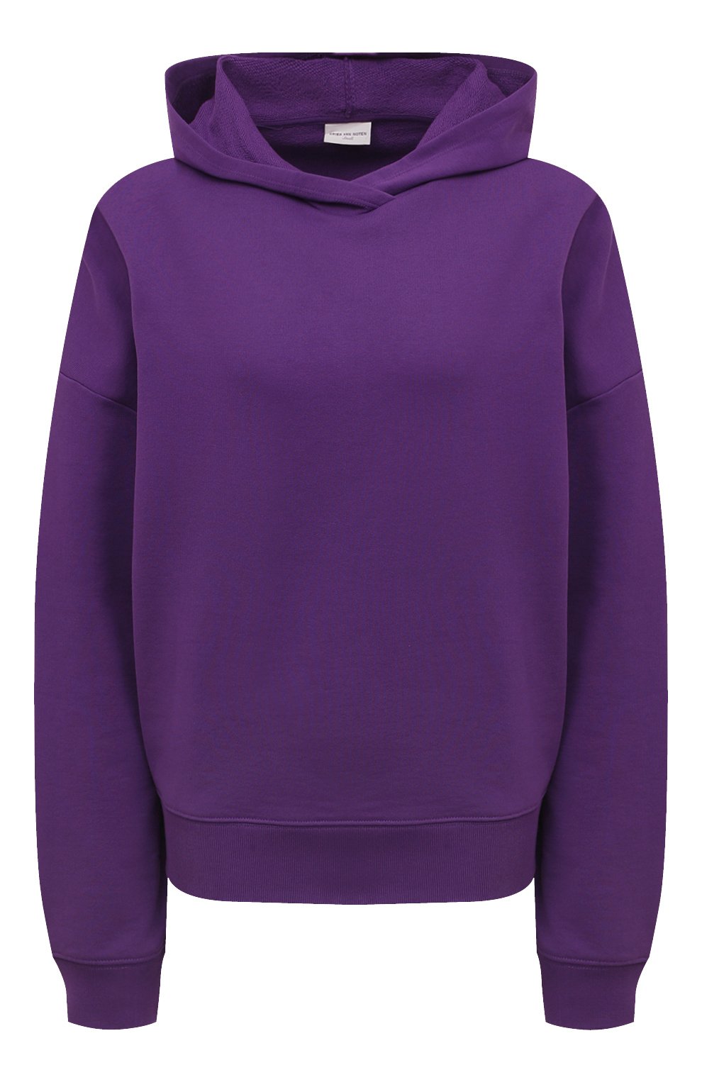 Хлопковое худи DRIES VAN NOTEN фиолетового цвета по цене 37400 руб., арт. 222-011142-5611, фото 1 Хлопковое худи DRIES VAN NOTEN, арт. 222-011142-5611, фото 1