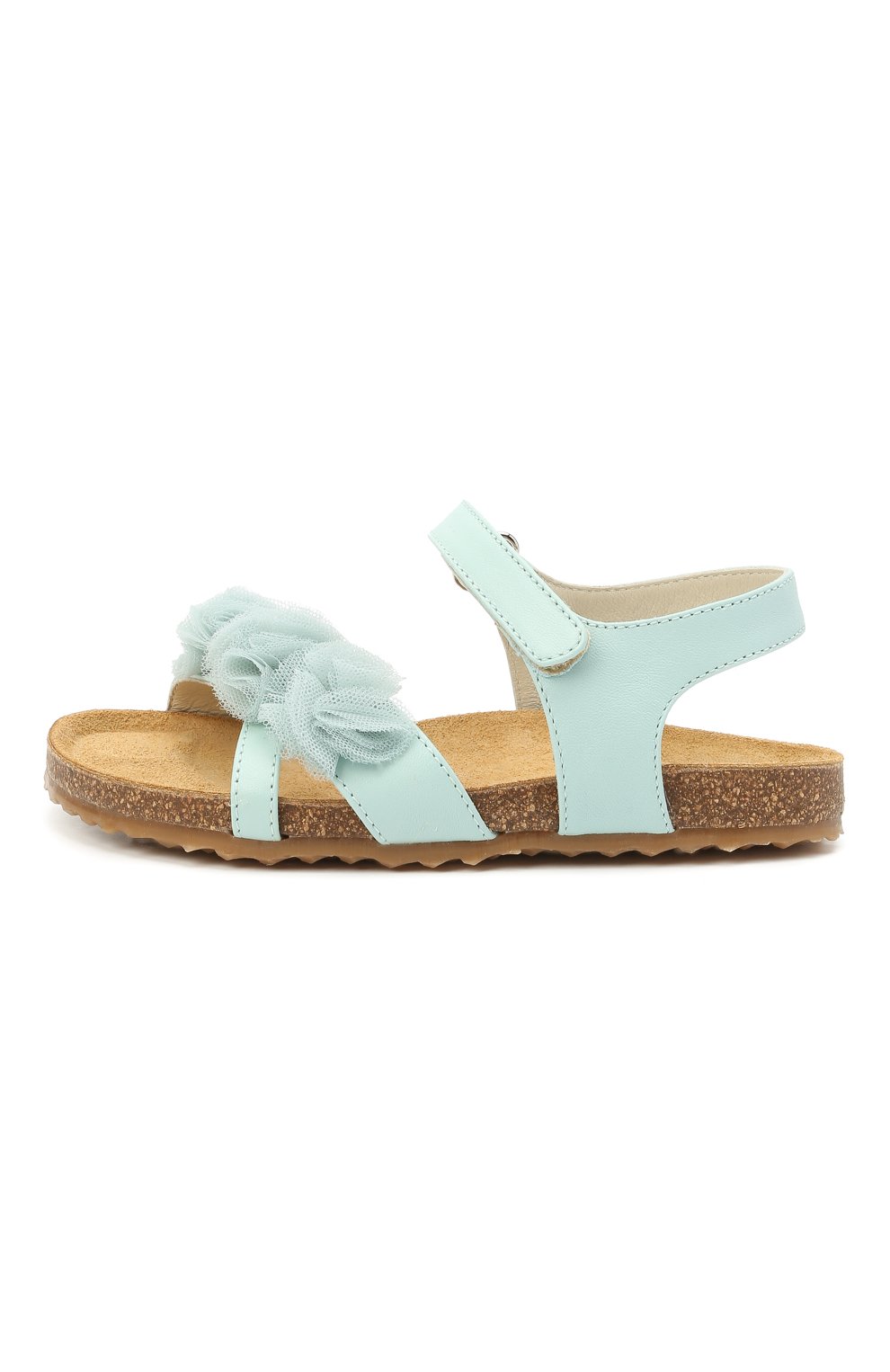 Кожаные сандалии IL GUFO голубого цвета по цене 19950 руб., арт. G539/VITELL0 NAPPAC0L0RS/27-30, фото 2 Кожаные сандалии IL GUFO, арт. G539/VITELL0 NAPPAC0L0RS/27-30, фото 2